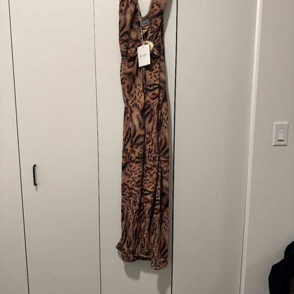 Runaway The Label Mabella Halter Maxi Dress (Mendez Brown) — NWT — XS - Picture 10 of 13
